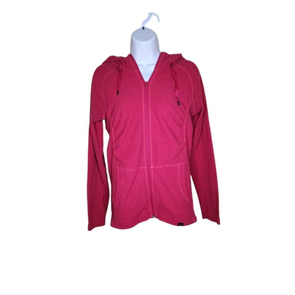 The North Face Long Sleeve Zip Up Workout Hoodie Womens Size S Pink